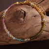 Wholesale Women's Natural Gem Tourmaline Sterling Silver Heart Beaded Bracelet Set With Precious Stones Original Design