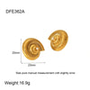 Wholesale Women's Natural Geometric Conch Earrings And Necklace Stainless Steel And Titanium Steel 18K Gold Plated Jewelry