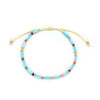 Wholesale Women's Natural Glass And Glaze Cylindrical Bead Handwoven Bracelet With Geometric Pattern