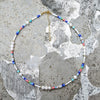 Wholesale Women's Natural Pearl And Organic Glass Geometric Beaded Clavicle Chain Hand Knitted In Ins Style