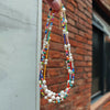Wholesale Women's Natural Pearl And Organic Glass Geometric Beaded Clavicle Chain Hand Knitted In Ins Style