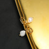Wholesale Women's Natural Pearl Flat Round Geometric Handmade Earrings