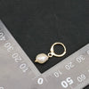 Wholesale Women's Natural Pearl Flat Round Geometric Handmade Earrings