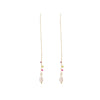 Wholesale Women's Natural Pearl Geometric Earrings With Original Minimalist Design And Electroplating Technique