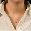 Wholesale Women's Natural Pearl Inlaid Geometric S925 Sterling Silver Cross Chain Necklace