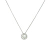 Wholesale Women's Natural Pearl Inlaid Geometric S925 Sterling Silver Cross Chain Necklace