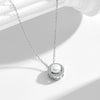 Wholesale Women's Natural Pearl Inlaid Geometric S925 Sterling Silver Cross Chain Necklace