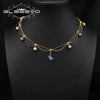 Wholesale Women's Natural Pearl Necklace With Cloisonne Lace Tassel Butterfly Pendant Retro Geometric Electroplated Jewelry