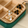 Wholesale Women's Natural Shell Inlaid Geometric Stainless Steel Earrings Plated With 18K Gold