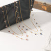 Wholesale Women's Natural Stone And Stainless Steel Geometric Gold Plated Doublelayered Necklaces