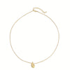 Wholesale Women's Natural Stone Beaded Stainless Steel Zircon Necklace Small Fresh Geometric Handmade Design