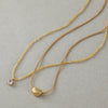 Wholesale Women's Natural Stone Beaded Stainless Steel Zircon Necklace Small Fresh Geometric Handmade Design
