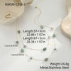 Wholesale Women's Natural Stone Handbeaded Elegant Sweater Chain Necklace In Geometric Pattern Made Of Resin And Titanium Steel With Electroplating