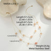 Wholesale Women's Natural Stone Handbeaded Elegant Sweater Chain Necklace In Geometric Pattern Made Of Resin And Titanium Steel With Electroplating