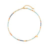 Wholesale Women's Natural Stone Stainless Steel Copper Geometric Handmade Stacked Beaded Necklace