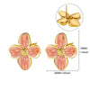 Wholesale Women's Natural Stone Stainless Steel Light Luxury Style Heart Shaped Electroplated Earrings