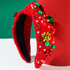 Wholesale Women's Natural Style Christmas Hair Band Plastic Resin Inlaid With Pearls Flower Accessories