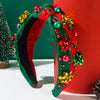Wholesale Women's Natural Style Christmas Hair Band Plastic Resin Inlaid With Pearls Flower Accessories
