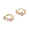 Wholesale Women's Natural Style Diamondencrusted Goldplated Environmental Protection Copper Earrings