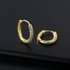 Wholesale Women's Natural Style Earrings O Shaped Environmental Protection Copper With Letters Numbers Text Pattern And Zircon Design