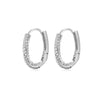 Wholesale Women's Natural Style Earrings O Shaped Environmental Protection Copper With Letters Numbers Text Pattern And Zircon Design
