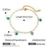 Wholesale Women's Natural Style Geometric Stainless Steel Color Drop Oil Butterfly Anklet Jewelry