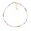 Wholesale Women's Natural Style Handwoven Geometric Clavicle Chain Necklace With Pearl And Organic Glass