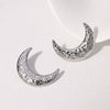 Wholesale Women's Natural Style Moon Earrings Stainless Steel Electroplated