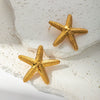 Wholesale Women's Natural Style Stainless Steel Jewelry With Starfish Embossed Design And Electroplating Process