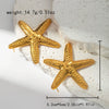 Wholesale Women's Natural Style Stainless Steel Jewelry With Starfish Embossed Design And Electroplating Process