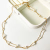 Wholesale Women's Natural Style Stainless Steel Pearl Chain Necklace With Electroplating