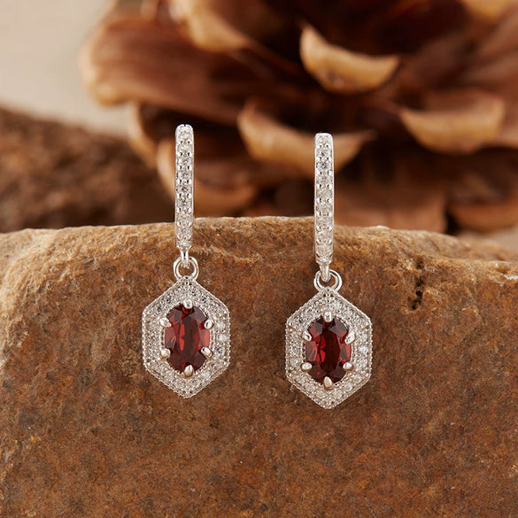 Wholesale Women's Natural Yellow Crystal Amethyst Necklace Set With S925 Sterling Silver Geometric Style