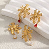 Wholesale Women's Niche Animal Zodiac Style Stainless Steel 18K Gold Plated Stud Earrings