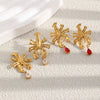 Wholesale Women's Niche Animal Zodiac Style Stainless Steel 18K Gold Plated Stud Earrings