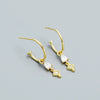 Wholesale Women's Niche Creative Earrings S925 Silver Geometric Tassel Design With Electroplating