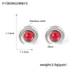 Wholesale Women's Niche Design Geometric Half Moon Glass Stone 316L Stainless Steel 18K Gold Plated Earrings