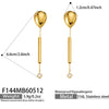 Wholesale Women's Niche Design Geometric Stainless Steel Microinlaid Zircon Electroplated Long Tassel Pendant Earrings
