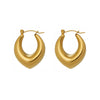 Wholesale Women's Niche Design Geometric Ushaped Stainless Steel 18K Gold Plated Earrings