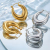 Wholesale Women's Niche Design Geometric Ushaped Stainless Steel 18K Gold Plated Earrings