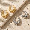 Wholesale Women's Niche Design Geometric Ushaped Stainless Steel 18K Gold Plated Earrings