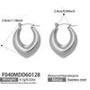 Wholesale Women's Niche Design Geometric Ushaped Stainless Steel 18K Gold Plated Earrings