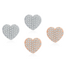 Wholesale Women's Niche Design S925 Sterling Silver Heart Shaped Diamond Microinlaid Earrings