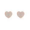 Wholesale Women's Niche Design S925 Sterling Silver Heart Shaped Diamond Microinlaid Earrings