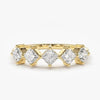 Wholesale Women's Niche Geometric Copper Ring With Zircon And Heart Shape