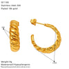 Wholesale Women's Niche Geometric Electroplated Titanium Steel Earrings