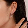 Wholesale Women's Niche Geometric Ferris Wheel Cshaped Round Bead Sunflower Earrings Stainless Steel 18K Gold Electroplated Jewelry