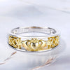 Wholesale Women's Niche Geometric Heart Crown Copper Ring With Electroplating Jewelry