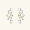 Wholesale Women's Niche Geometric Moissanite Earrings 925 Sterling Silver Electroplated