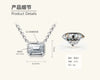 Wholesale Women's Niche Geometric Moissanite Emerald Pendant Necklace 925 Sterling Silver Electroplated Pearl Chain