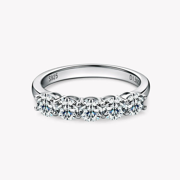 Wholesale Women's Niche Geometric Moissanite Ring S925 Sterling Silver Electroplated